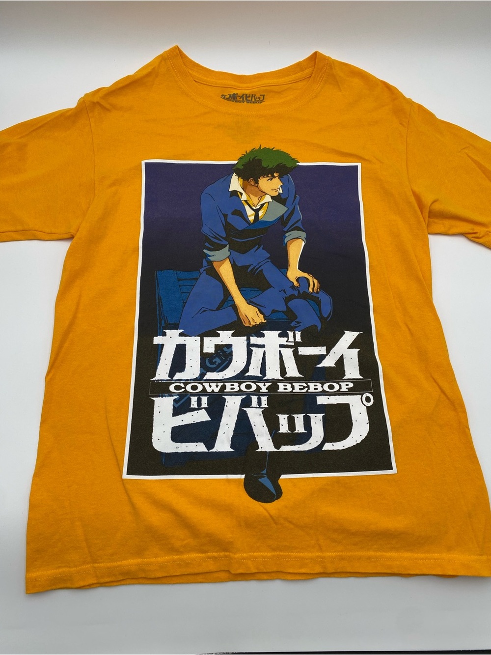 Cowboy Bebop Graphic Button-Down Style Tee - Yellow